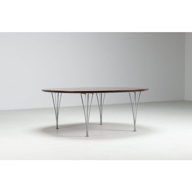 Brown Superellipse Coffee Table by Piet Hein & Bruno Mathsson for Fritz Hansen, Denmark, 1968 For Sale - Image 8 of 15