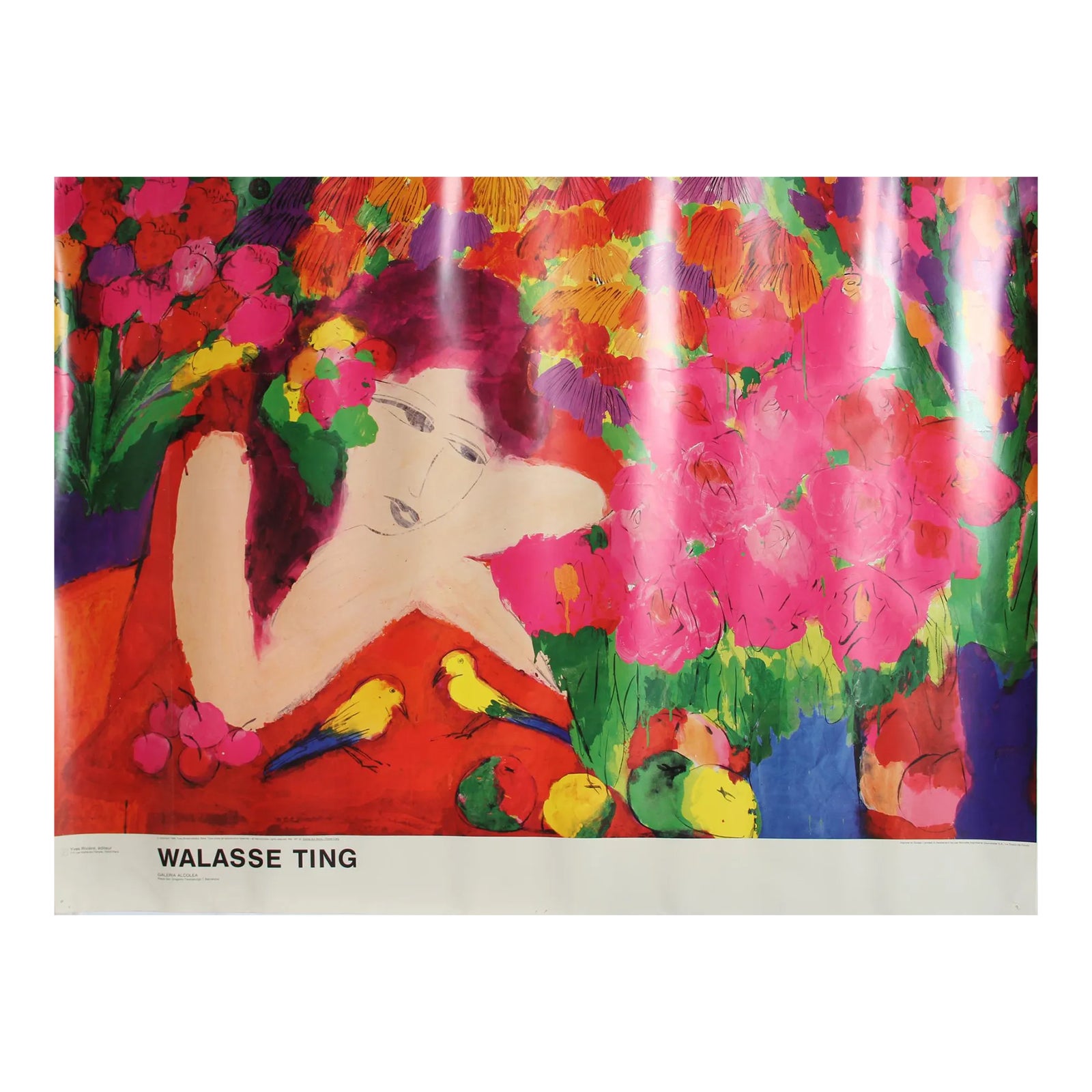 Dame aux Fleurs, Walasse Ting, Poster | Chairish
