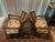 Pair of Vintage Cane‑Back Floral Rocking Armchairs For Sale - Image 4 of 12