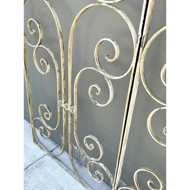 Vintage Wrought Iron Scrollwork Panels For Sale - Image 4 of 12