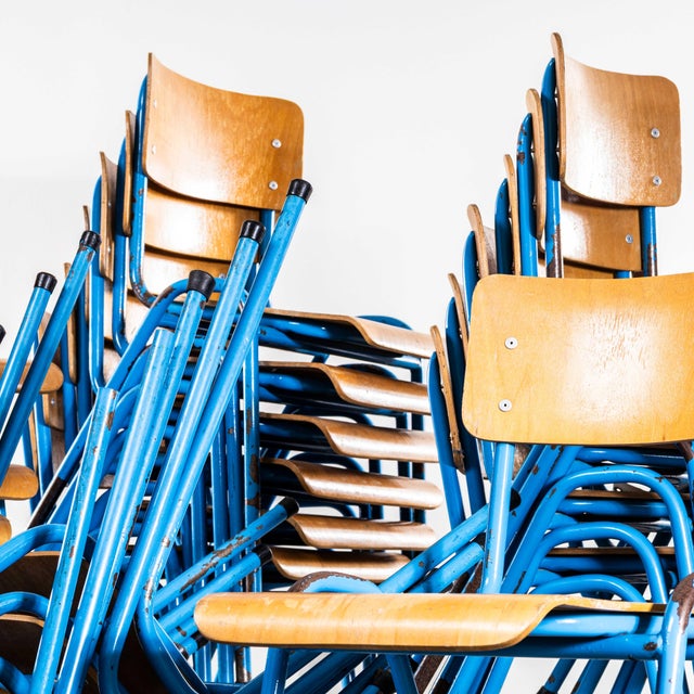 Vintage Stacking Dining Chairs, 1960s, Set of 4 For Sale - Image 10 of 12