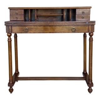 Early 20th Century French Walnut Venner Desk, 1940s For Sale
