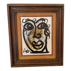 1970s Peter Keil Original Oil Painting on Canvas, Framed