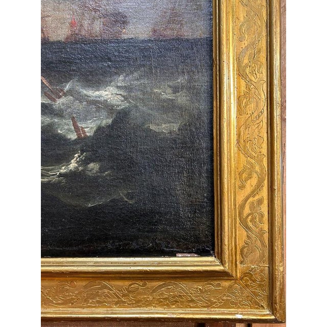 After Monsù Montagna, Stormy Sea, Oil on Canvas, Framed For Sale - Image 6 of 9