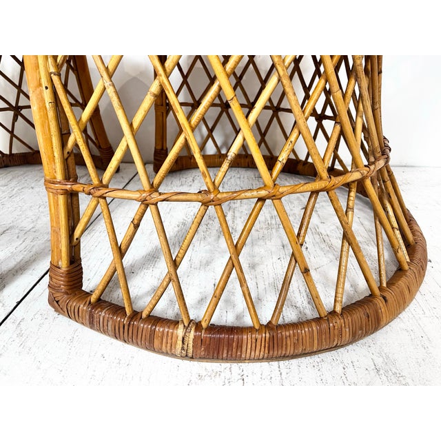 Vintage Hooded Rattan Chairs- A Pair For Sale - Image 12 of 12