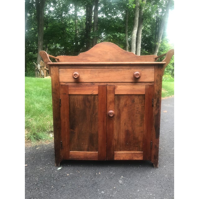 Early 20th Century Antique Early American Pine Washstand Cabinet For Sale - Image 5 of 5