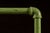 Vintage Industrial Rolling Cast Iron Pipe-Frame Garment Rack in Green For Sale In Chicago - Image 6 of 9