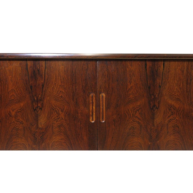 Wood Mid 20th Century Elegant Danish Brazilian Rosewood Credenza For Sale - Image 7 of 10