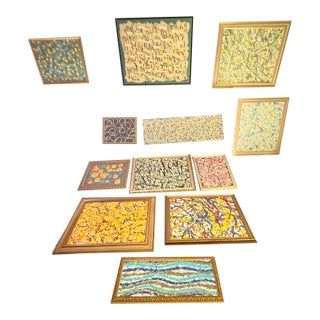 Vintage Mid-Century Abstract Expressionist Gallery Wall Collection by Lee Studio - Complete 12 Pieces For Sale