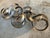 1980s Steel Hanging Circles Sculpture attributed to Curtis Jere. Apparently it was titled "Continuity". Circa 1980s. Good...