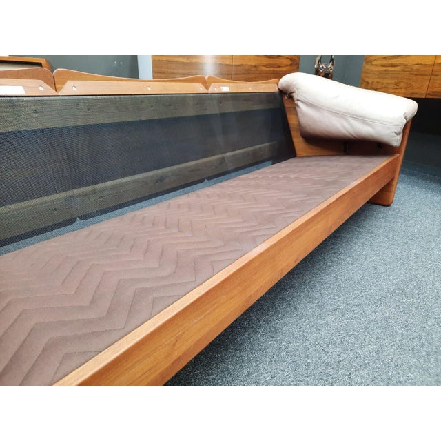 Danish Teak and Leather Sofa by Mikael Laursen, 1970s For Sale - Image 11 of 13
