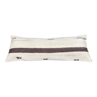 Turkish Hemp Pillow Cushion Natural Beige Brown Cushion Cover 14x40 For Sale