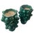 Italian Pair of Mid-Century Italian Green Glazed Majolica Seashell Vases For Sale - Image 3 of 10