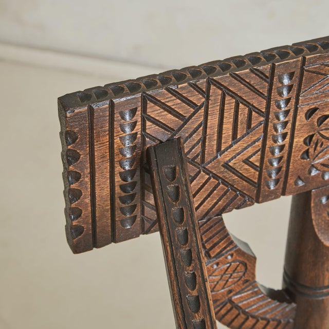 Wood Antique Swedish Oak Corner Chair - 2 Available For Sale - Image 7 of 11