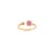 18k Yellow Gold Cushion Cut Ruby & Diamond Open Ring Size 5 For Sale In New York - Image 6 of 12