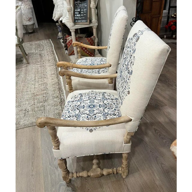 Late 18th Century 18th Century Bleached Pine Open Arm Chairs - Set of 2 For Sale - Image 5 of 5