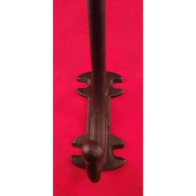 Industrial Vintage 7 1/2" Cast Iron Tack Room Wall Hook For Sale - Image 3 of 7