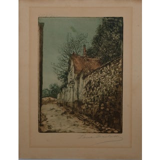 Paul Trelade (Gen Paul), The Thatched Roof, Original Signed Engraving For Sale