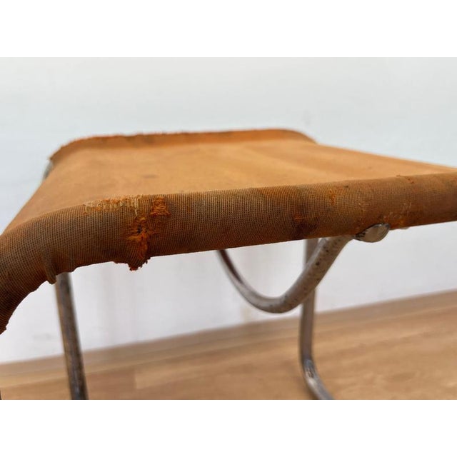 Bauhaus Tubular Chrome Steel Stool from Eisengarn, 1930 For Sale - Image 10 of 11