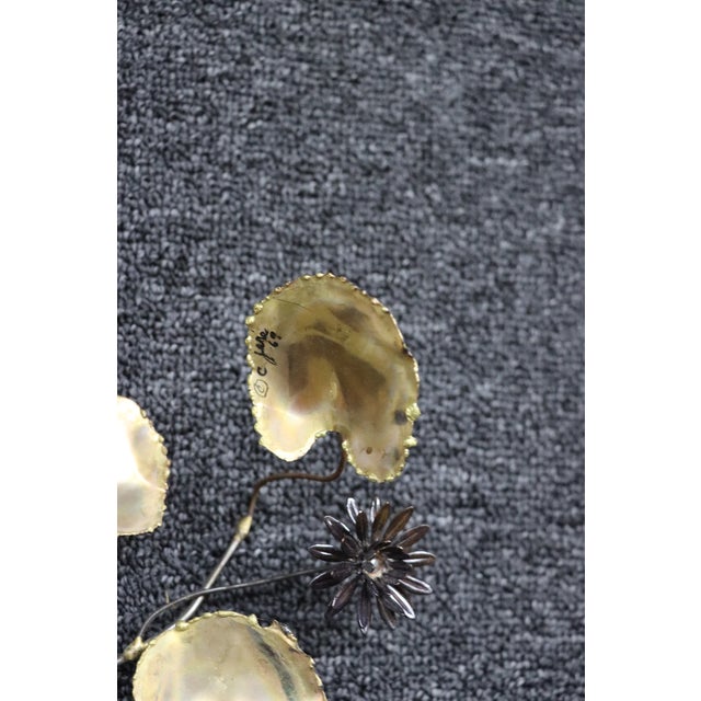 Curtis Jere Brass Botanical Wall Sculpture For Sale In Philadelphia - Image 6 of 8