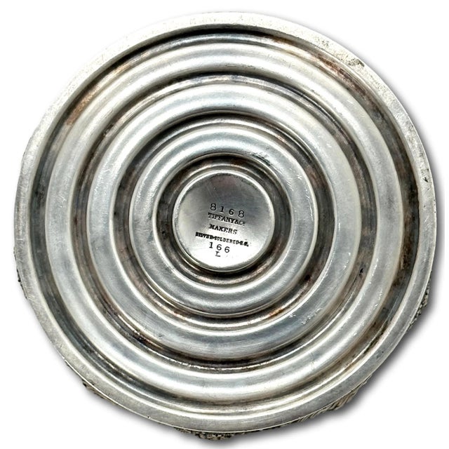 Fine Quality Fancy Antique Heavy Silver Electroplate Wine Bottle Coaster by Tiffany & Company - Circa 1910s For Sale - Image 10 of 12