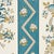 Contemporary SAMPLE - Schumacher Sylvain Floral Stripe Wallpaper In Teal For Sale - Image 3 of 5