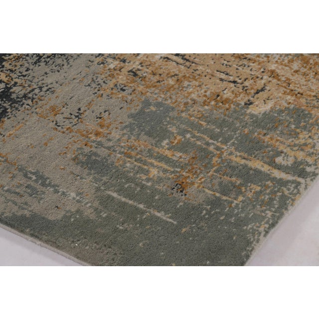 Contemporary Rug & Kilim’s Modern Rug, Silver-Gray and Gold in Bold Abstract Pattern For Sale - Image 3 of 10