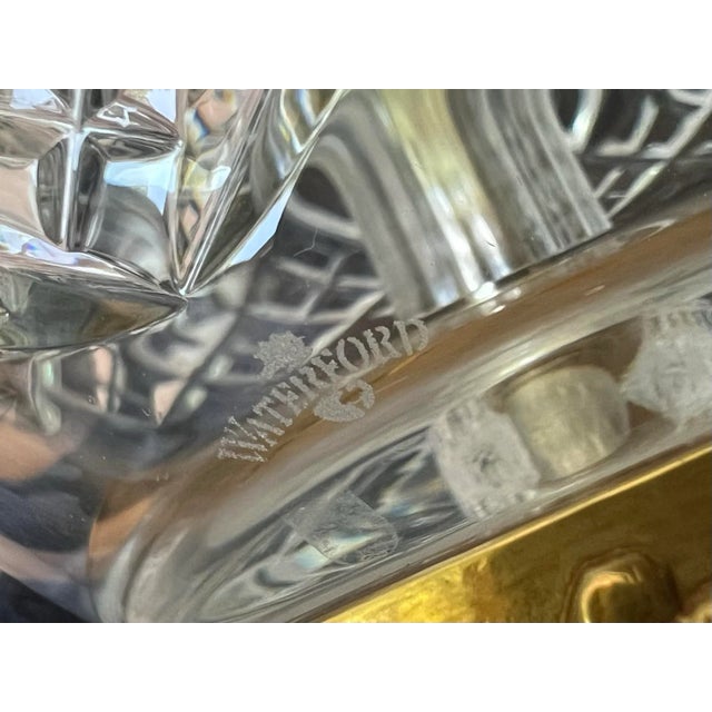 Hollywood Regency Vintage Waterford Crystal Pineapple Lamp – Hospitality Collection – Brass Base For Sale - Image 3 of 10