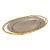 l'Objet Contemporary 24 Karat Gold & Nickel Plated Faux Bamboo Handled 24" Oval Platter Butler's Tray For Sale