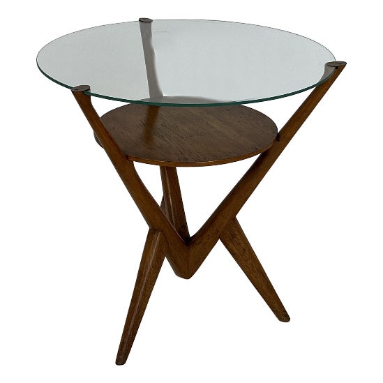 Vintage Danish Oak Side Table, 1960s For Sale