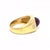 Late 20th Century Star Ruby Diamond Men's Ring 18k Yellow Gold Size 9.5 For Sale - Image 5 of 7
