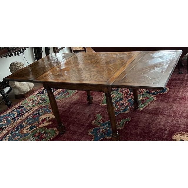 Guy Chaddock English Parquet Dining Table With 6 Chairs For Sale In Chicago - Image 6 of 12