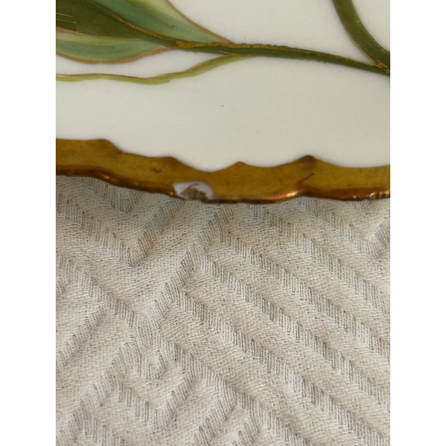 Ceramic Early 1900’s B & H Limoges Hand Painted 6” Plates Trimmed in Gold - A Set of 6 For Sale - Image 7 of 9