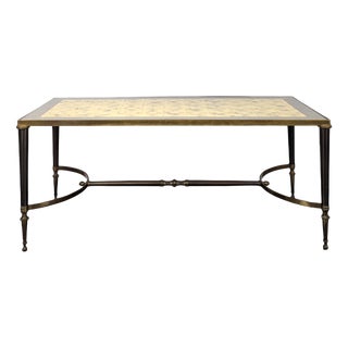 Gold Leaf Coffee Table from Maison Jansen For Sale