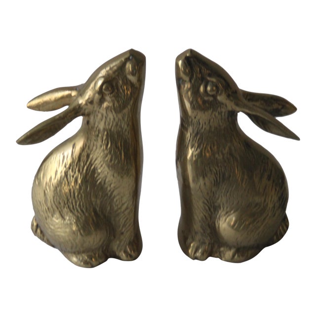 Brass Rabbit Bookends A Pair Chairish