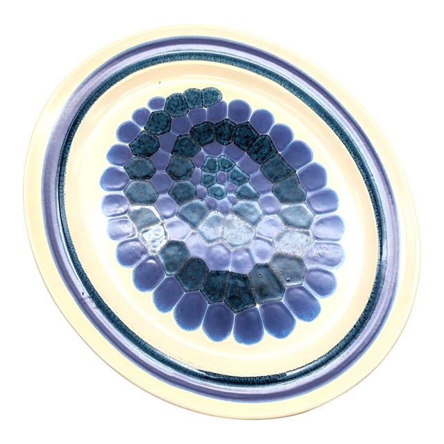 Vintage Franciscan "Moondance" Stoneware Oval Serving Platter For Sale