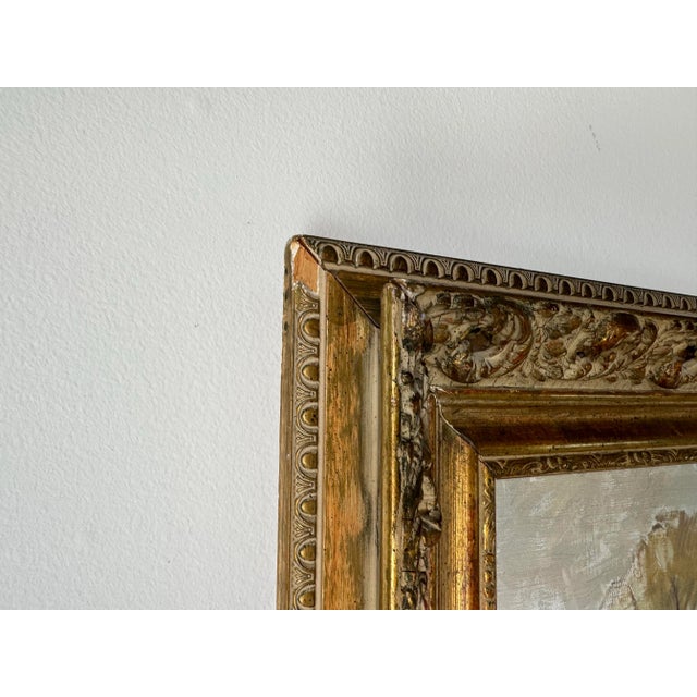 1960's Ruth Kerlin Hibbs Spring Rural Landscape Oil on Canvas Painting, Framed For Sale - Image 11 of 12