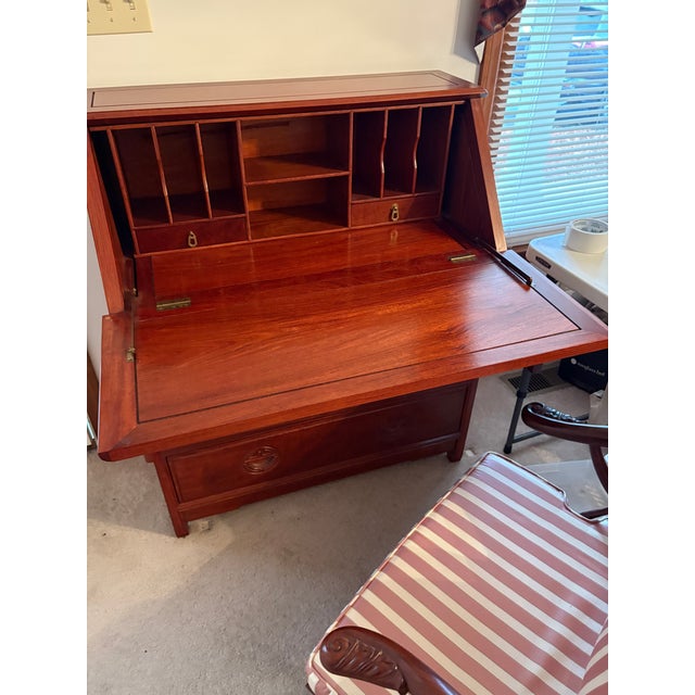 George Zee & Co. Solid Kiln-Dried Rosewood Secretary Desk – Hong Kong – Mid-Century – Pristine – Local Pickup Only...