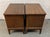 Pair of Vintage Dixie Furniture Walnut MCM Tuscan Style Nightstands For Sale - Image 9 of 17