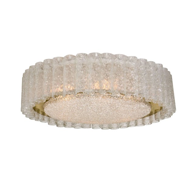 Glass and Brass Light Fixtures from Doria, Germany, 1960s, Set of 6 For Sale - Image 4 of 18