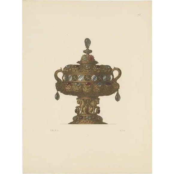 Paper Hefner-Alteneck, A Gold Vessel with Lid, 1890, Print For Sale - Image 7 of 7