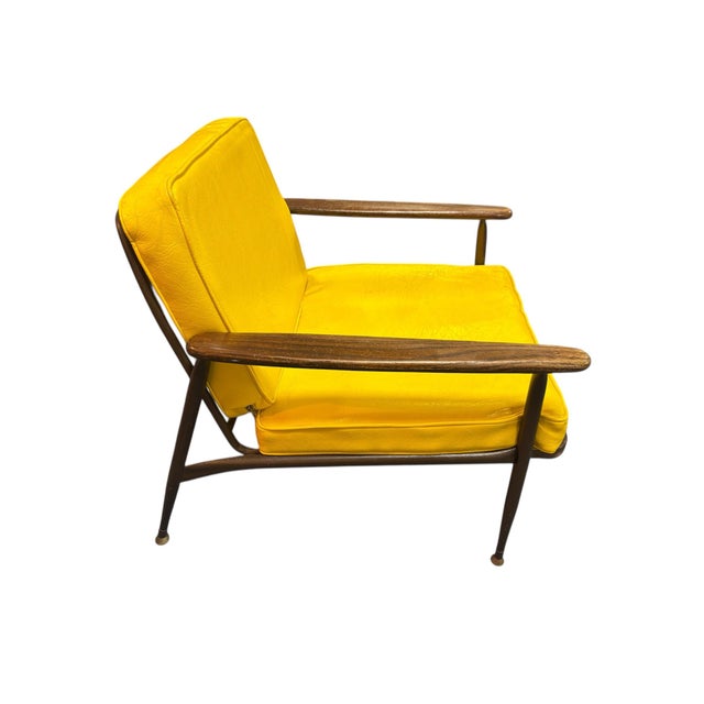 1960s 1960s Mid Century Modern Baumritter Metal and Wood Patio Sun Porch Chair For Sale - Image 5 of 6