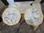 Beautiful matched pair of antique Louis XV-style marble-top commodes/nightstands, dating to approximately the turn of the...