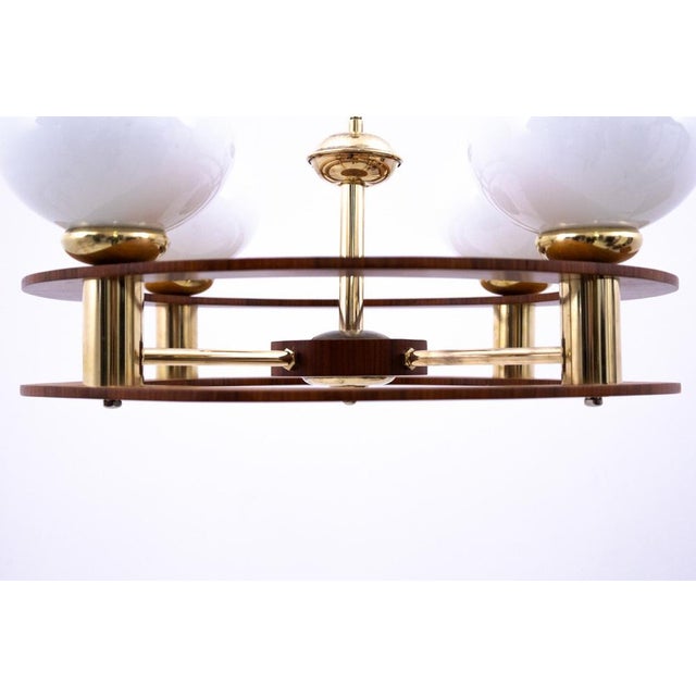 Metal Art Deco Lamp, Poland, 1950 For Sale - Image 7 of 10