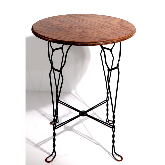 Vintage Ice Cream Parlor Table by Pierce Industries Walden New York