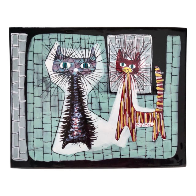 Pyriform Glazed Ceramic Plate by Otello Rosa for San Polo, Italy, 1950s For Sale