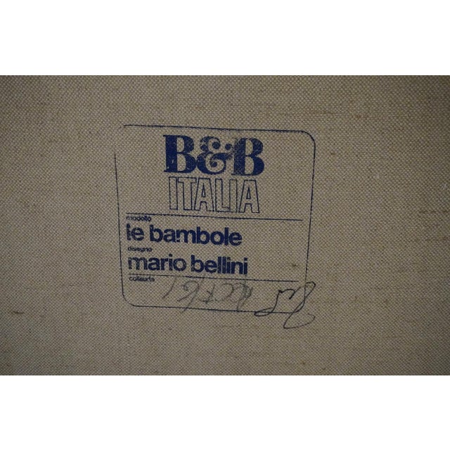 Set of Le Bambole Lounge Chairs in Mohair by Mario Bellini for B&B Italia, 1980s For Sale - Image 12 of 13