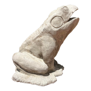 Mid 20th Century English Cast Stone Frog Fountain Head