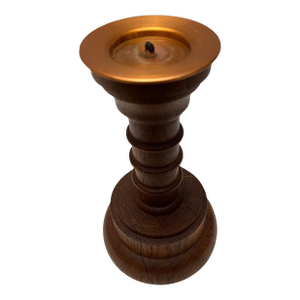 Danish Mid-Century Wooden Candleholder