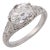 1930s Art Deco Gia 1.10 Carat Diamond Platinum Engagement Ring, Size 4.5 For Sale
